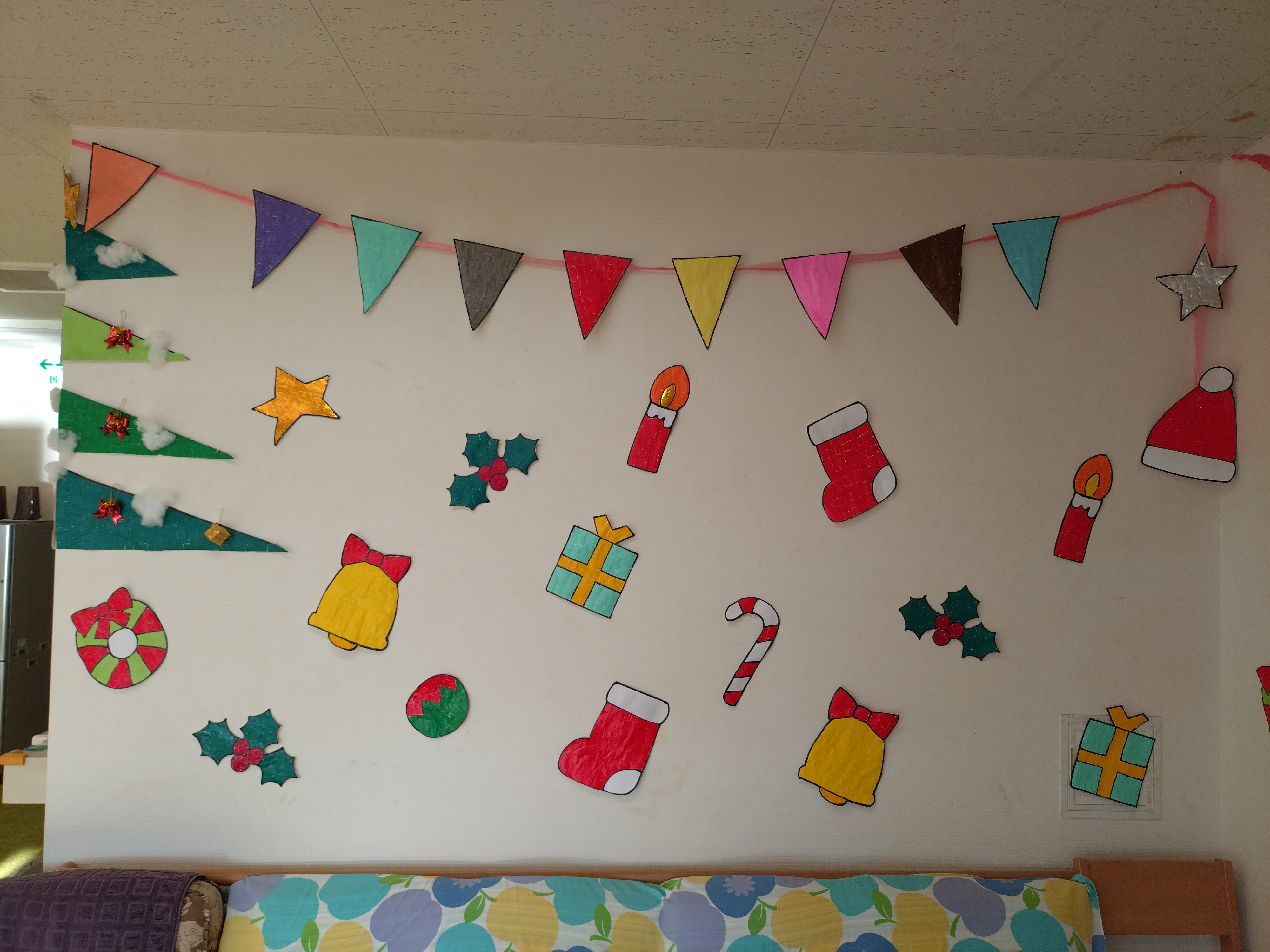 12月のちぎり絵の作品パート①